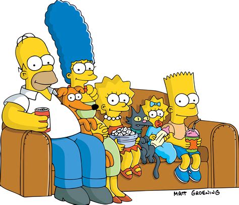  The Simpsons. A família Simpson: da esquerda para a direita: Bart, Marge com Maggie, Ajudante de Papai Noel (abaixo), Homer, Lisa, Bola de Neve (abaixo) The Simpsons ( bra / prt: Os Simpsons) [ 1] é uma série de animação e sitcom norte-americana criada por Matt Groening para a Fox Broadcasting Company. [ 2][ 3][ 4] A série é uma paródia ... 